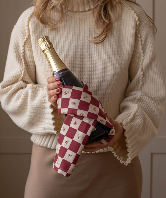 Tea Towels, Set of 2 - Christmas Checkerboard