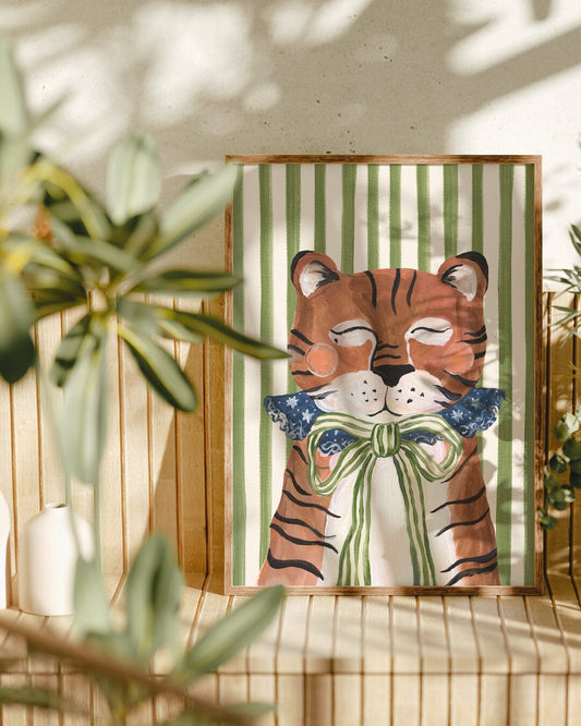 Big Top Tiger - Circus Art Print Art Print Lion & The Pear