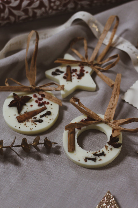 Christmas Scented Tree Decoration: Circle - Cranberry Orange and Cinnamon Christmas Decorations House of Pyaar