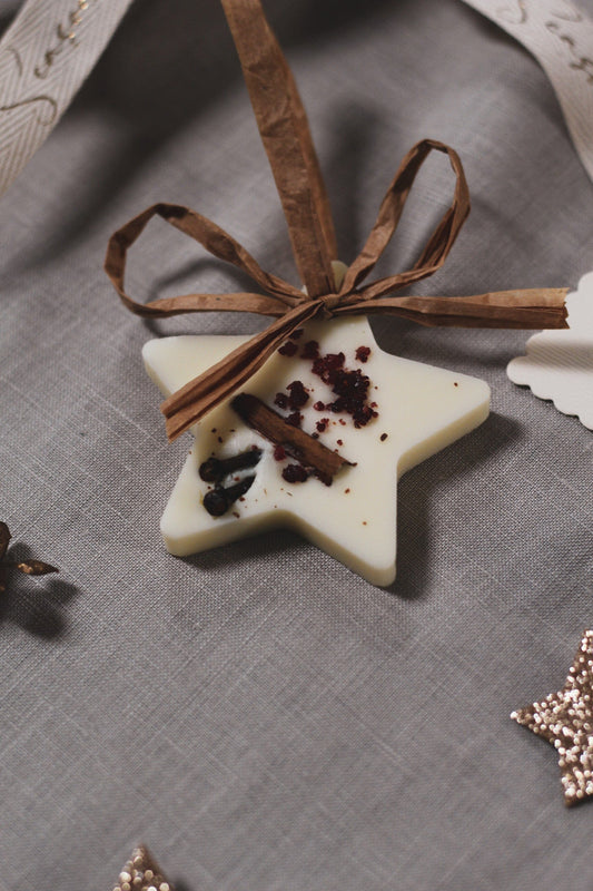 Christmas Scented Tree Decoration: Star - Cranberry Orange and Cinnamon Christmas Decorations House of Pyaar