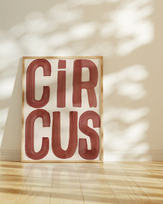 'Circus' - Word Art Print Art Print Lion & The Pear