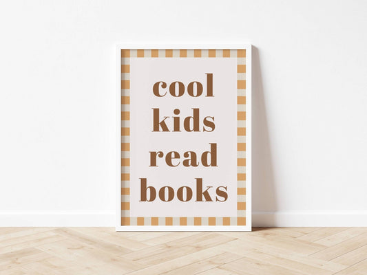 cool kids read books - Checkerboard Edition - Print Print Autumns Corner