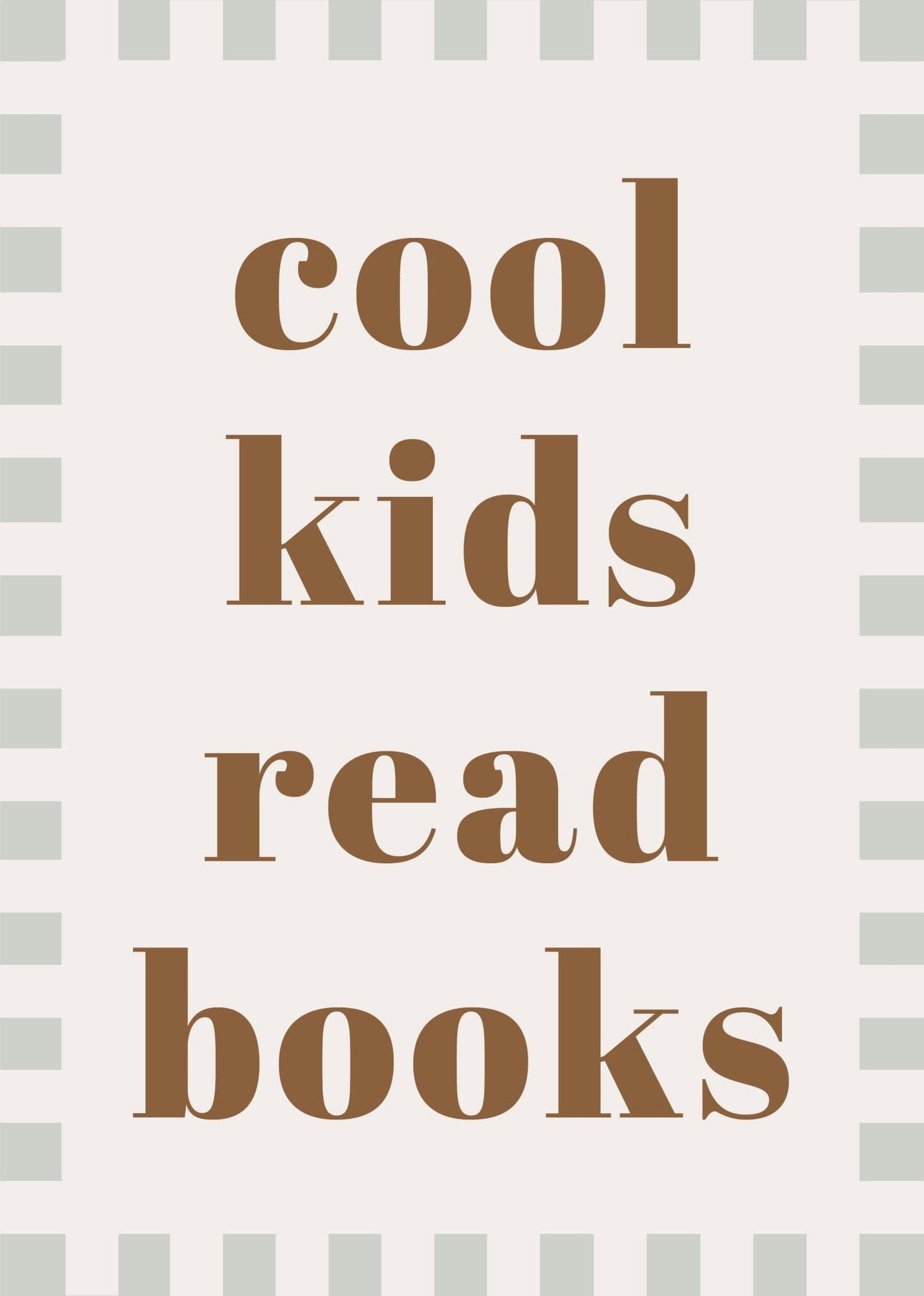cool kids read books - Checkerboard Edition - Print Print Autumns Corner