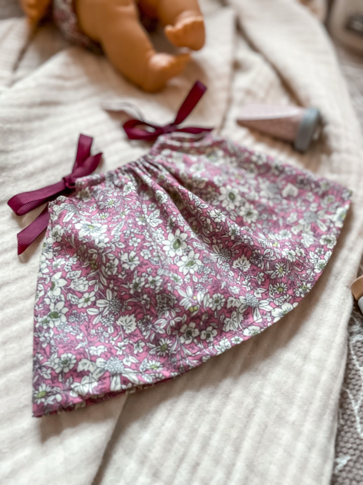 Floral Doll Dress for Minikane or Miniland Dolls House of Pyaar