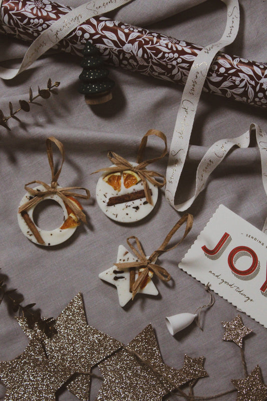 Gift Set of 3 Scented Christmas Tree Decorations - Spiced Oranges Christmas Decorations House of Pyaar