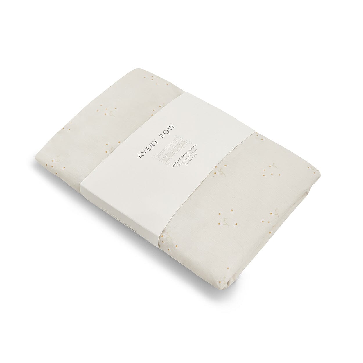 Organic Cotbed Fitted Sheet - Wild Chamomile Bedding Avery Row Wholesale