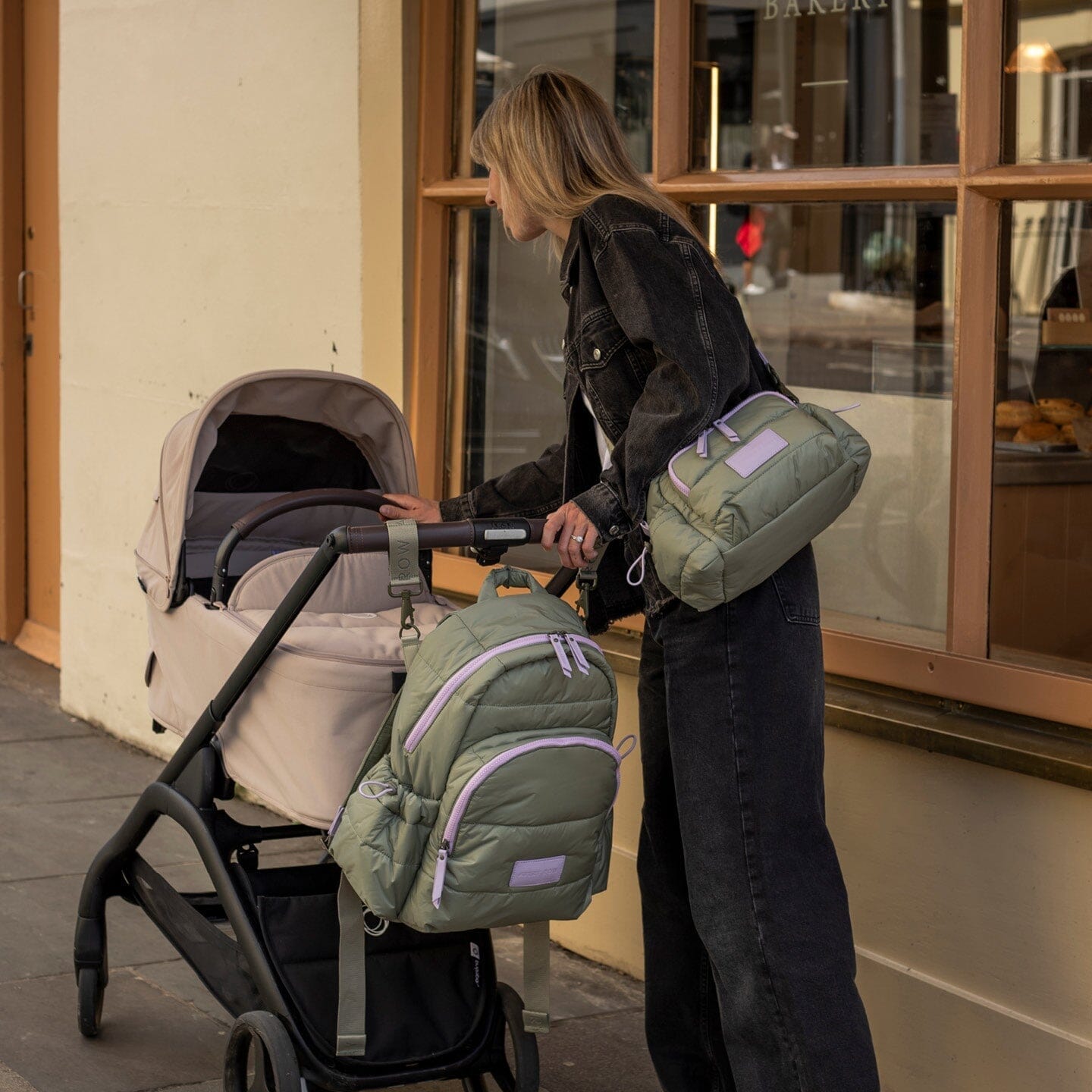 Pram Organiser Bag - Olive Changing Bags & Travel Changing Mats Avery Row Wholesale
