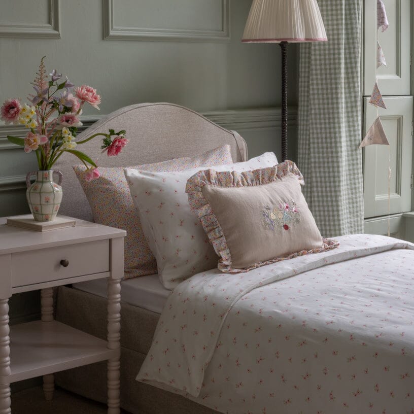 Rectangle Linen Frill Cushion - Wildflower Garden Avery Row Wholesale