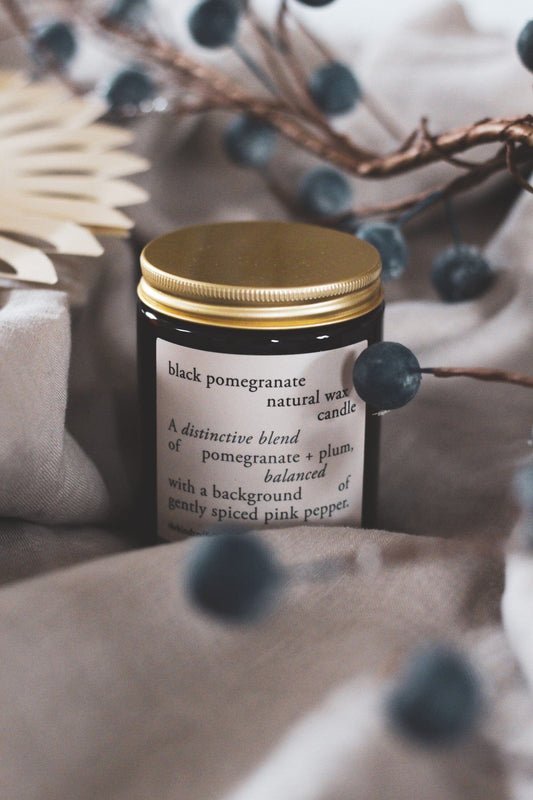 The Kindred Folk - Black Pomegranate Candle Candles The Kindred Folk