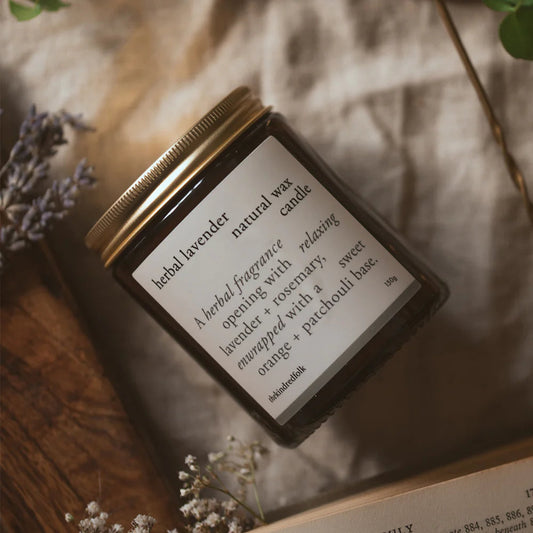 The Kindred Folk - Herbal Lavender Candle Candles The Kindred Folk
