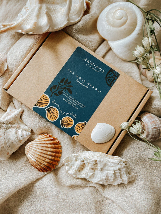 Annings of Dorset - Holy Neroli, Gift Box, Handmade Soap, Salve and Soap Dish Lavender Gift Set Annings of Dorset