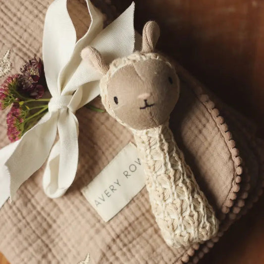 Avery Row - Rattle - Farm Friends, Sheep Baby Rattle Avery Row