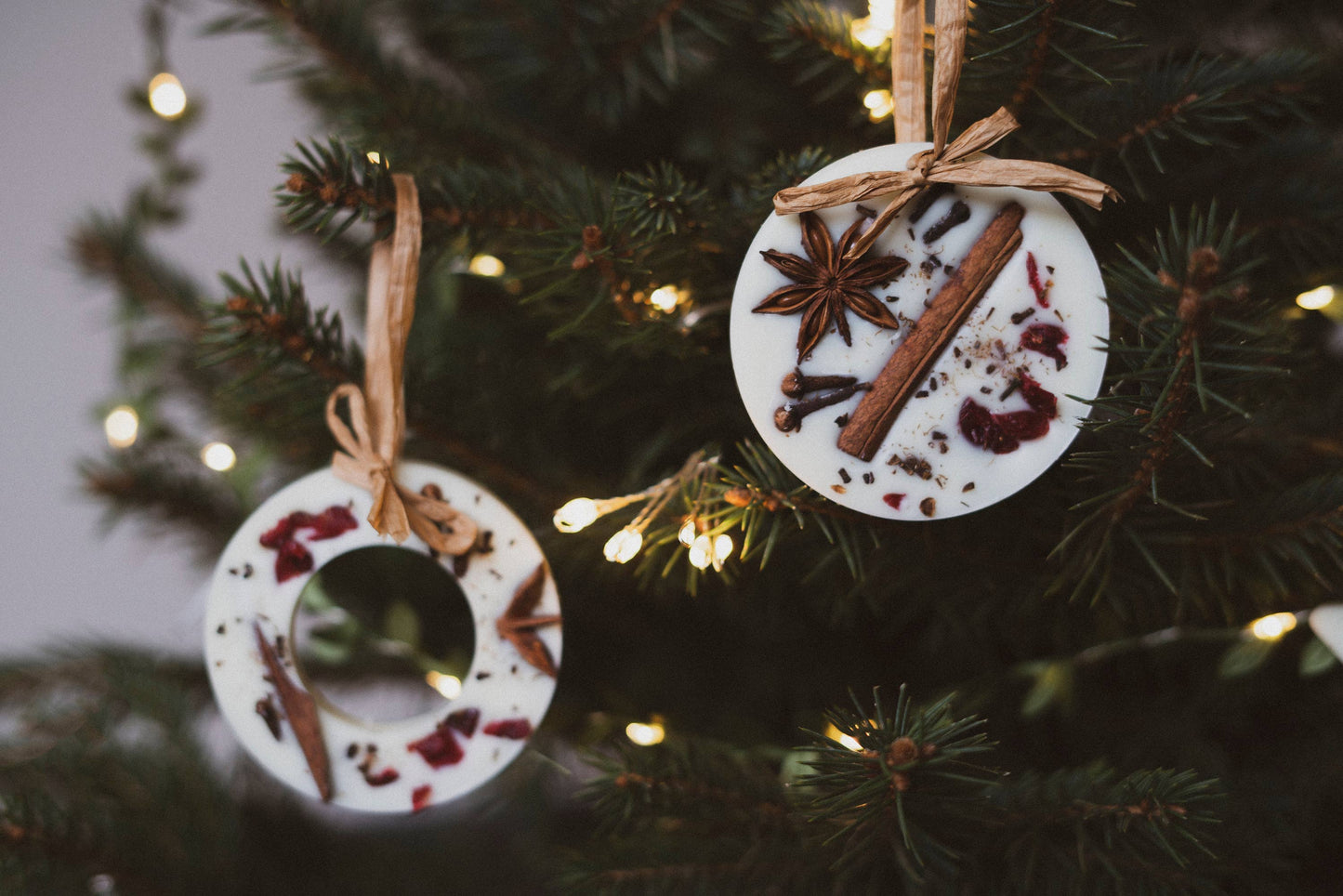 Christmas Scented Tree Decorations: Wreath / Cranberry Orange and Cinnamon Bobella Co.