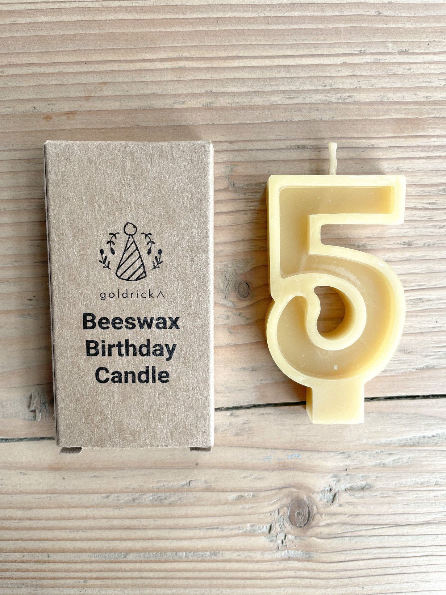 Goldrick - Handmade Beeswax Number Candles Candles Goldrick 5