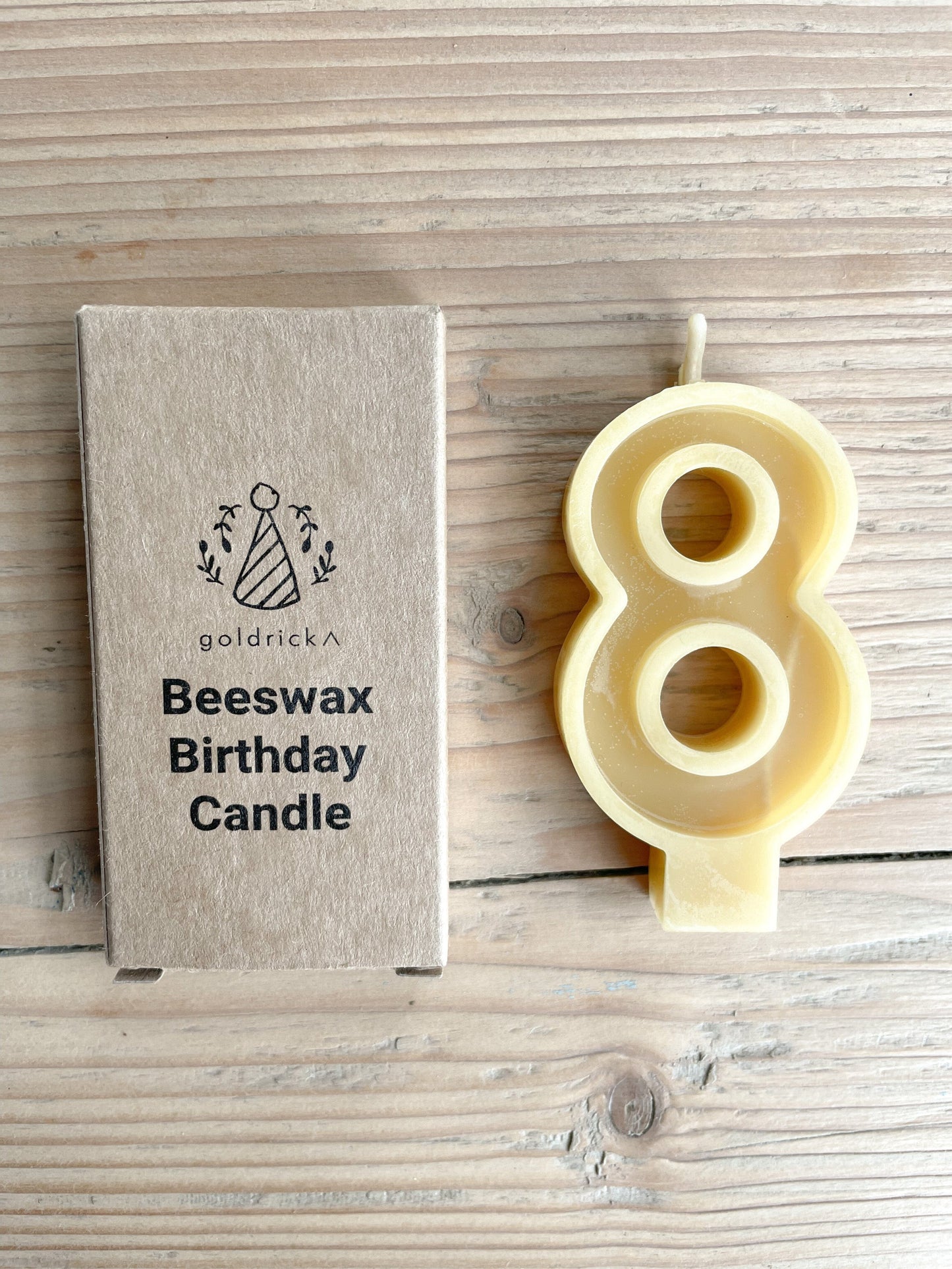 Goldrick - Handmade Beeswax Number Candles Candles Goldrick 8