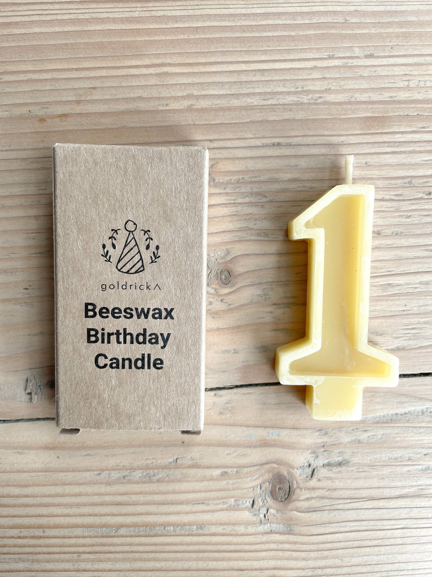 Goldrick - Handmade Beeswax Number Candles Candles Goldrick 1