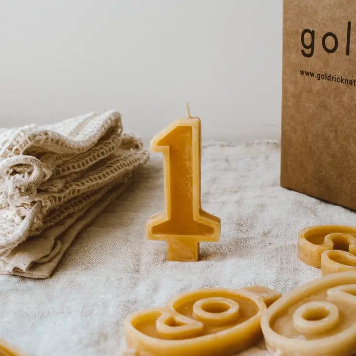 Goldrick - Handmade Beeswax Number Candles Candles Goldrick