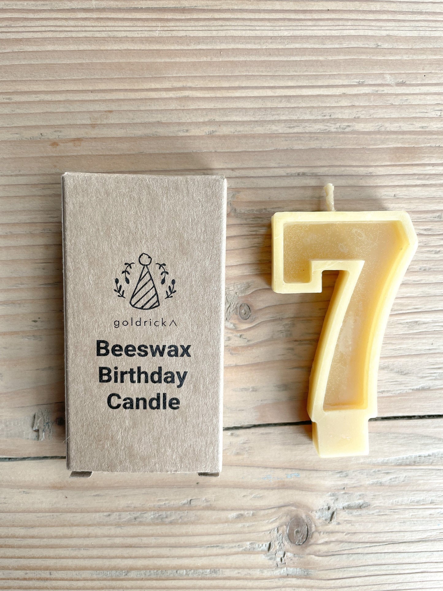 Goldrick - Handmade Beeswax Number Candles Candles Goldrick 7