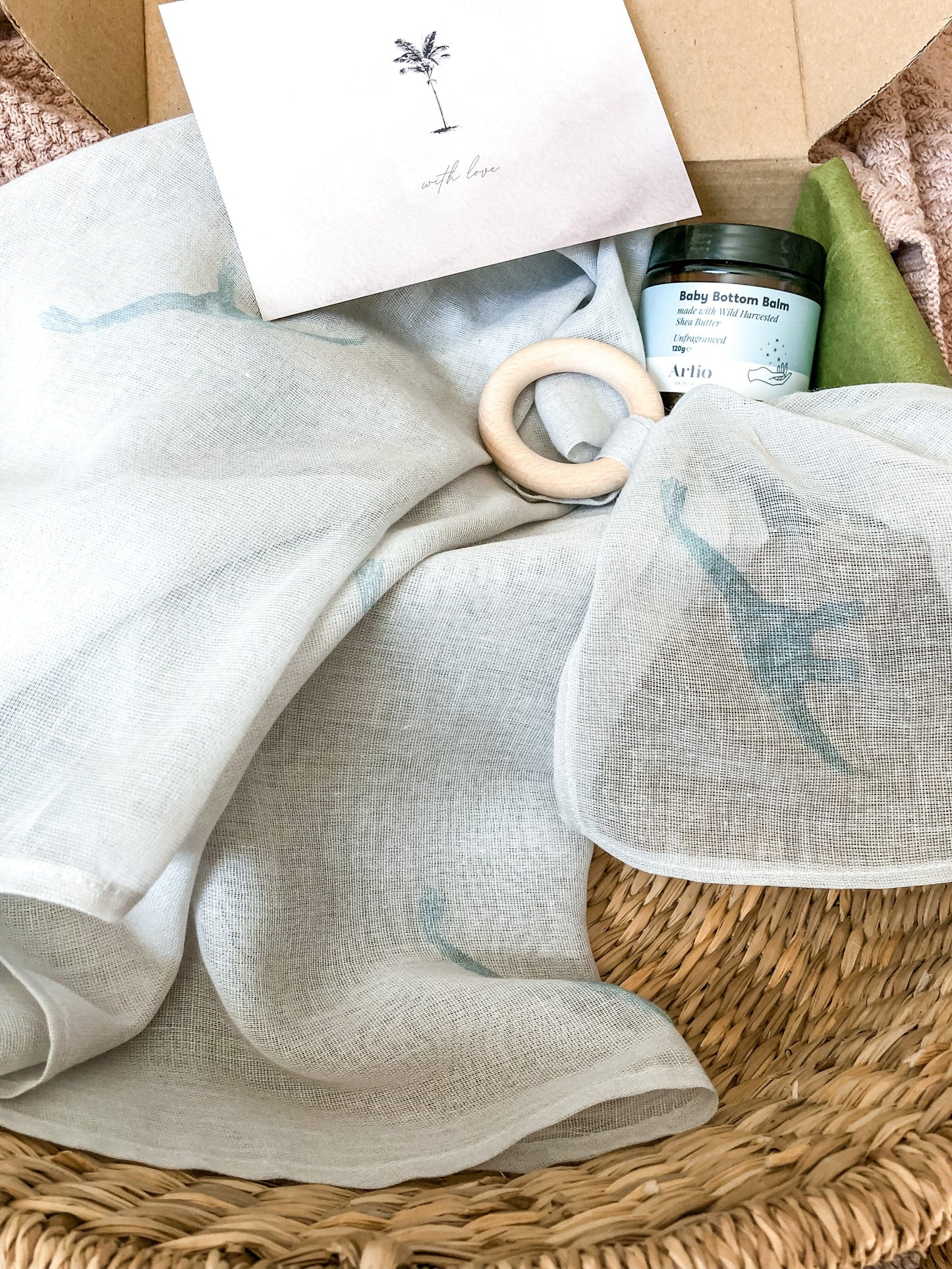 New Baby Gift Set - Dinosaur - Teal New Baby Gift Set House of Pyaar