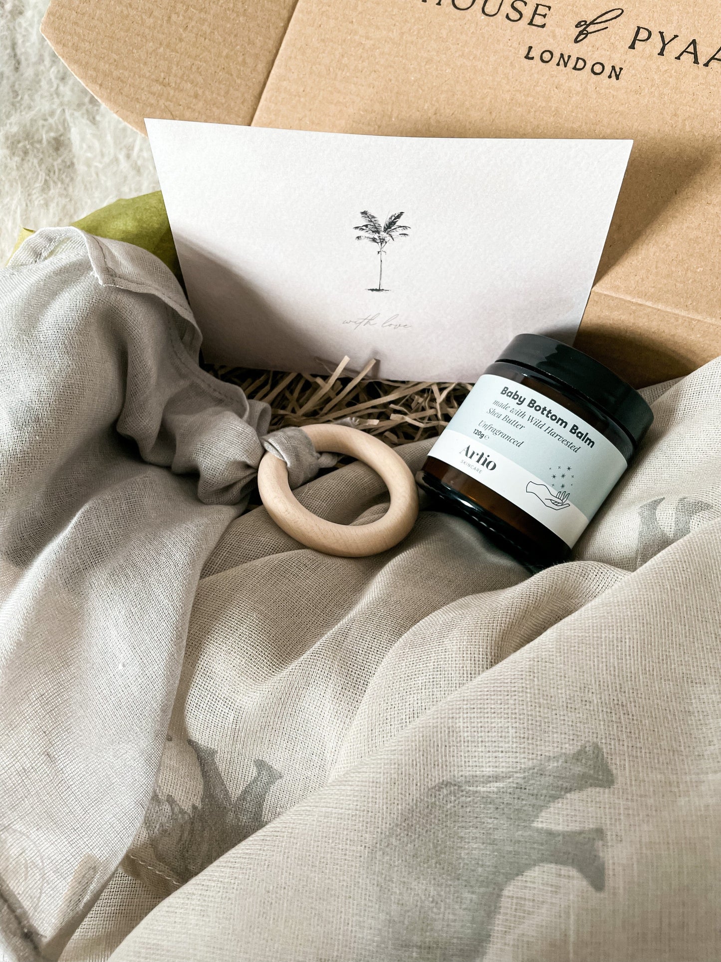 New Baby Gift Set - Effie the Elephant - Sand New Baby Gift Set House of Pyaar
