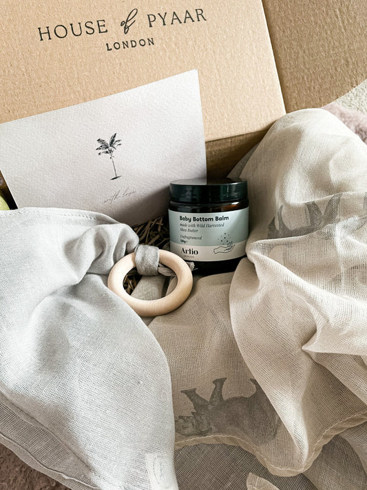 New Baby Gift Set - Effie the Elephant - Sand New Baby Gift Set House of Pyaar