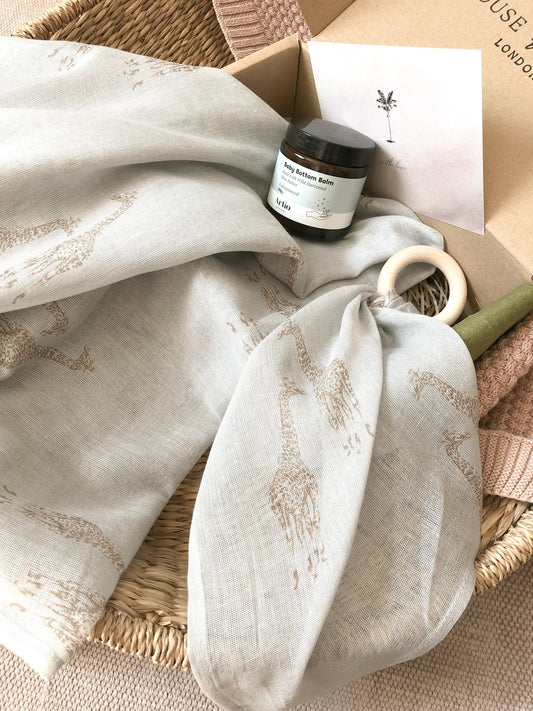 New Baby Gift Set - Gentle Giraffe - Blue New Baby Gift Set House of Pyaar