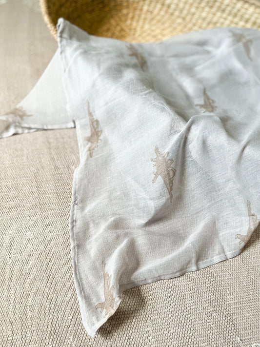 Summer Swaddle - Stig the Stegosaurus Pink Swaddle Janemade