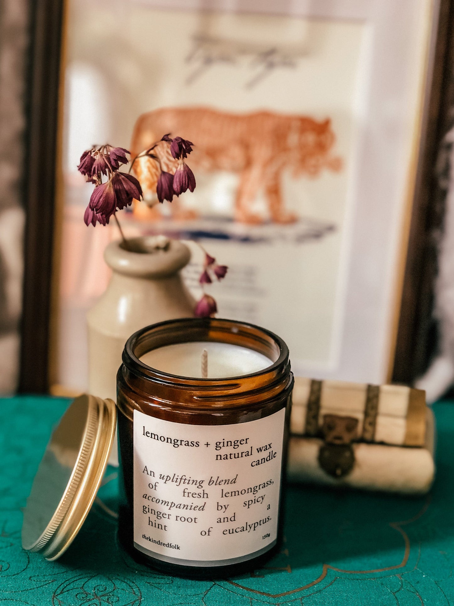 The Kindred Folk - Lemongrass + Ginger Candle Candles The Kindred Folk