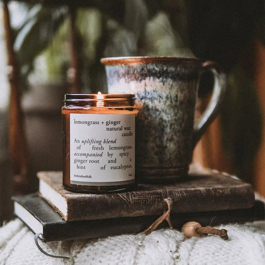 The Kindred Folk - Lemongrass + Ginger Candle Candles The Kindred Folk