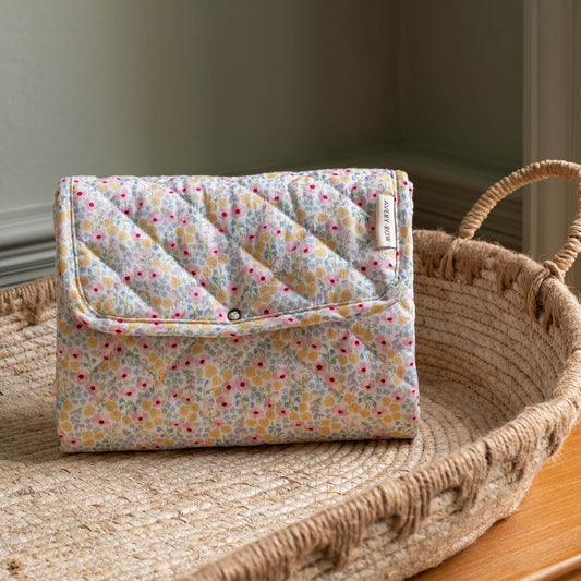 Cotton Travel Baby Changing Mat - Wildflower Garden Changing Bags & Travel Changing Mats Avery Row Wholesale 