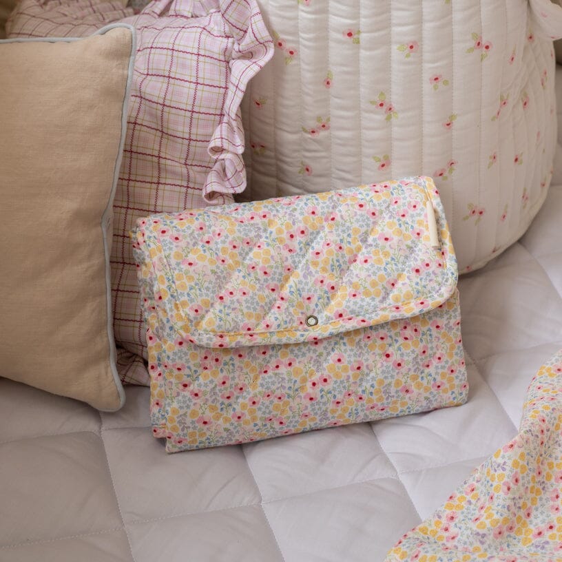 Cotton Travel Baby Changing Mat - Wildflower Garden Changing Bags & Travel Changing Mats Avery Row Wholesale 