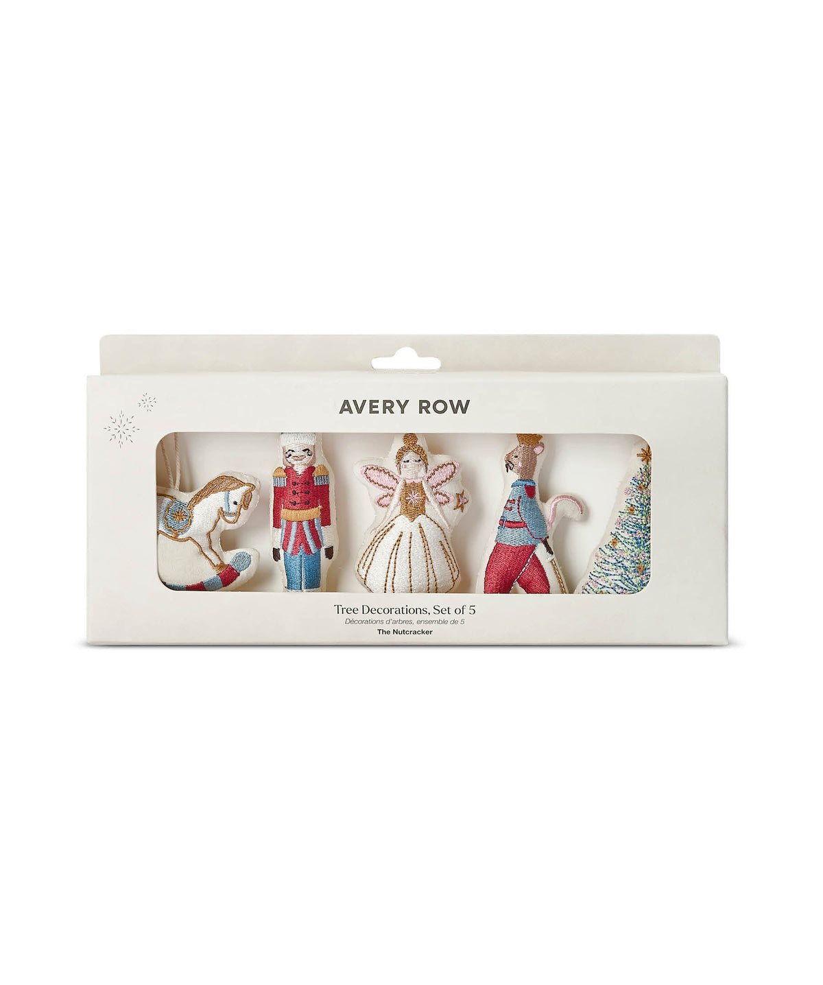 Embroidered Tree Decorations, Set of 5 - The Nutcracker