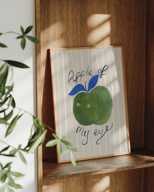Apple Of My Eye- Food Art Print Art Print Lion & The Pear 