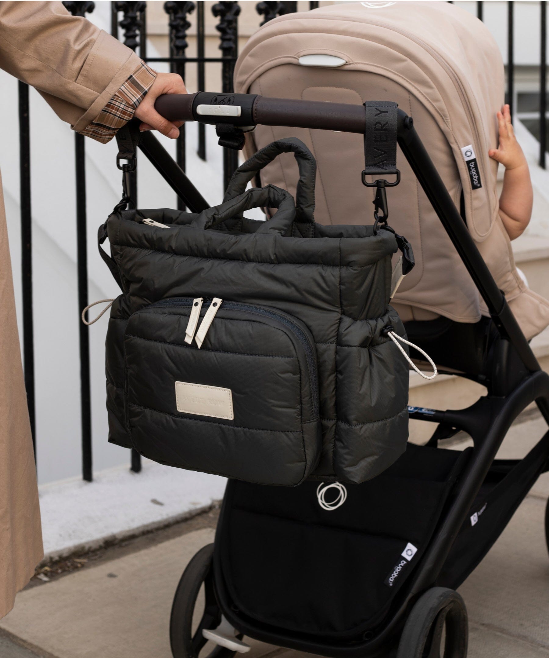 Avery Row | Baby Changing Tote Bag | Soft Black Changing Bags & Travel Changing Mats Avery Row Wholesale 