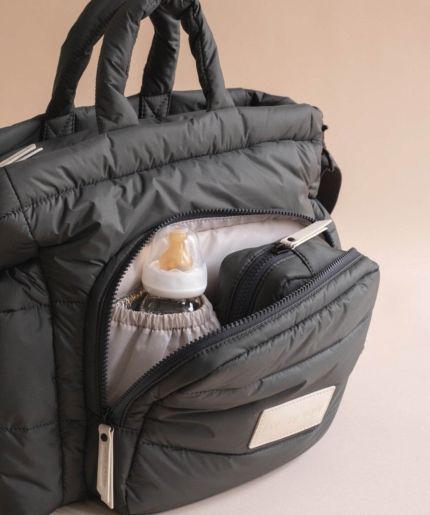 Avery Row | Baby Changing Tote Bag | Soft Black Changing Bags & Travel Changing Mats Avery Row Wholesale 