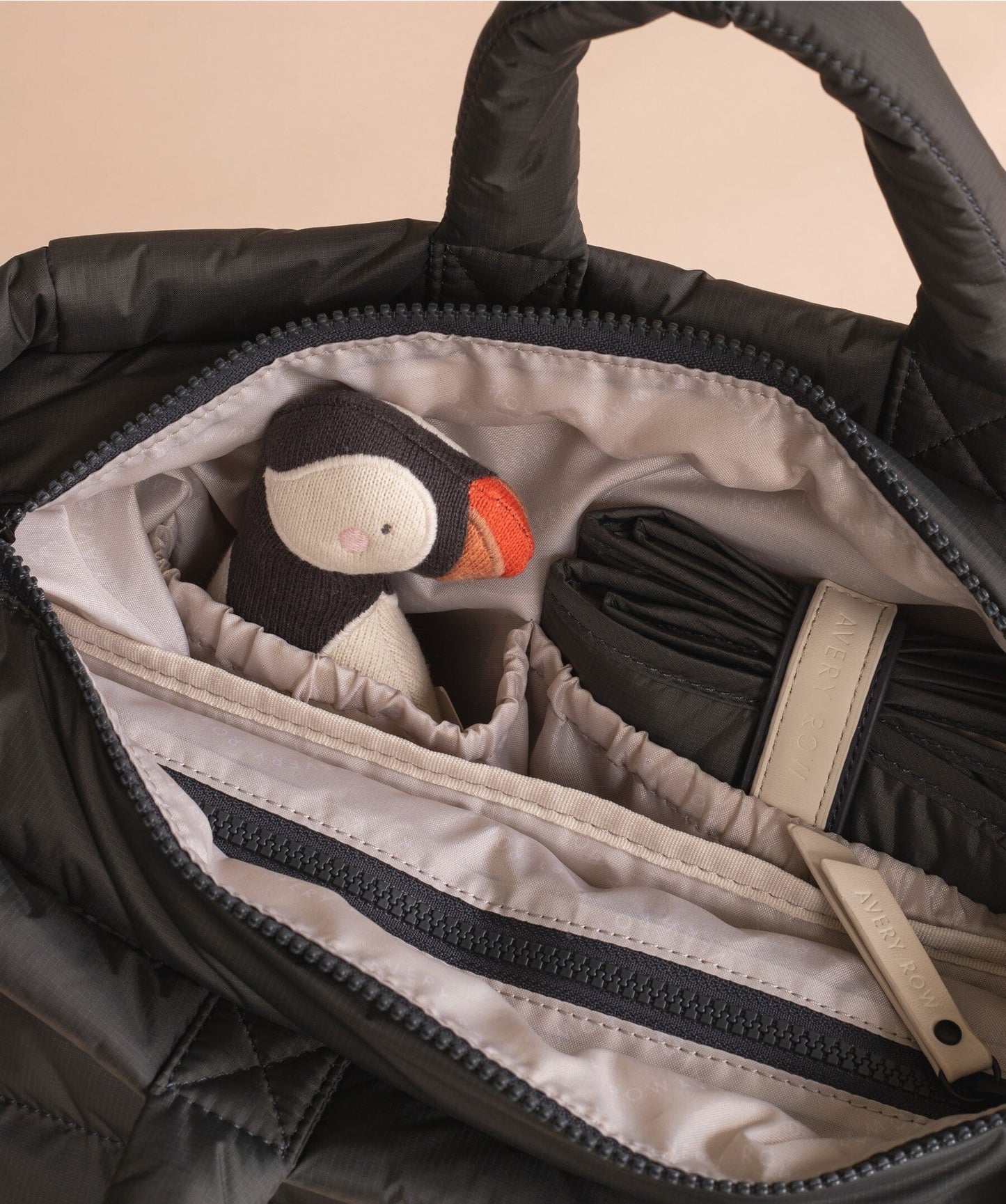 Avery Row | Baby Changing Tote Bag | Soft Black Changing Bags & Travel Changing Mats Avery Row Wholesale 