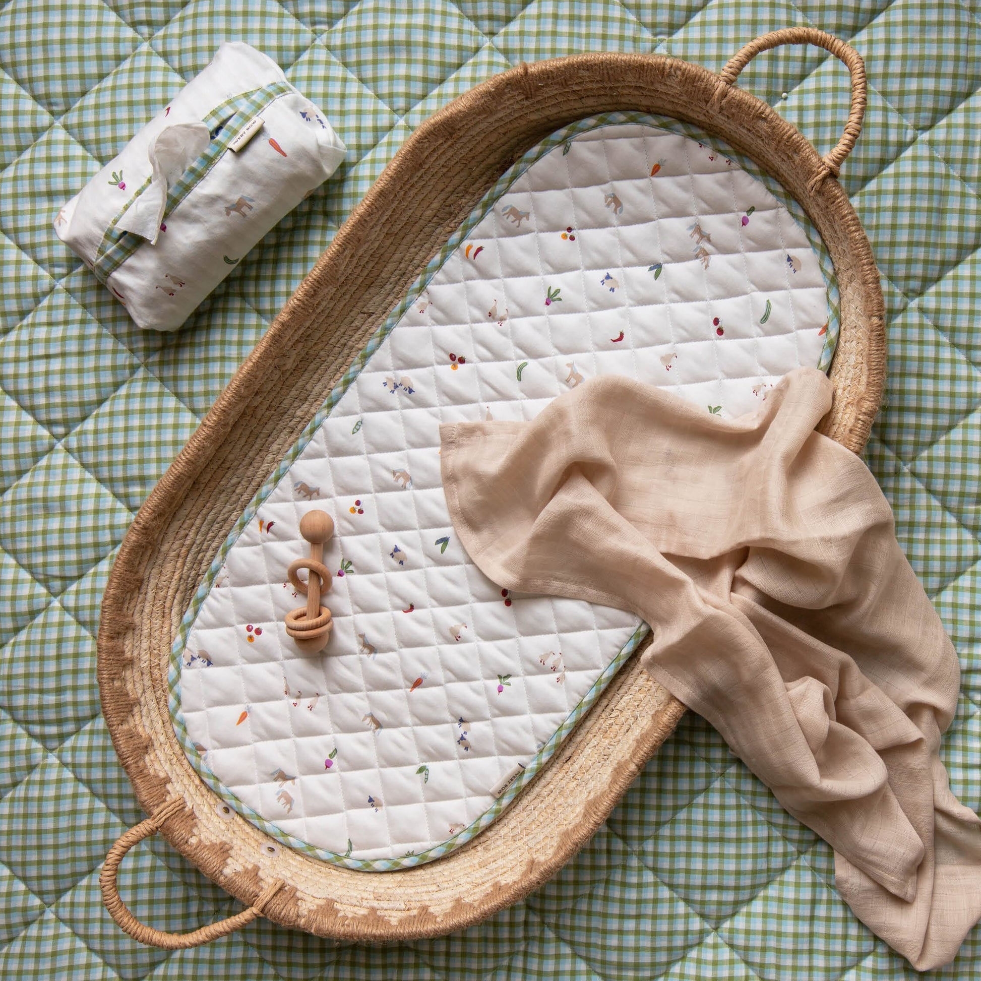 Avery Row | Changing Basket Cotton Liner | Little Farm Baby Changing Avery Row Wholesale 