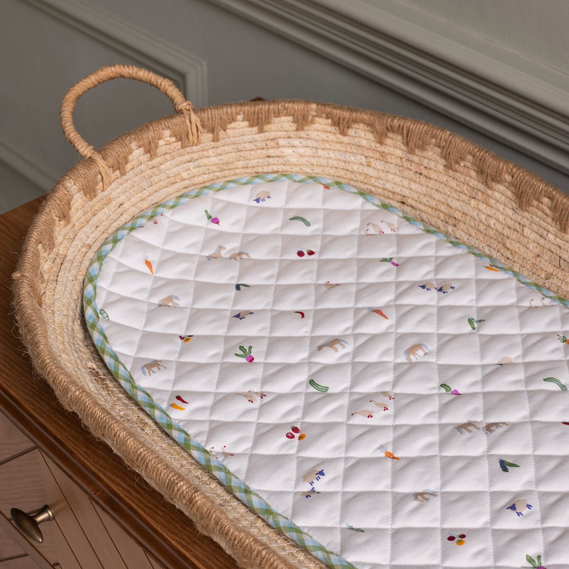 Avery Row | Changing Basket Cotton Liner | Little Farm Baby Changing Avery Row Wholesale 