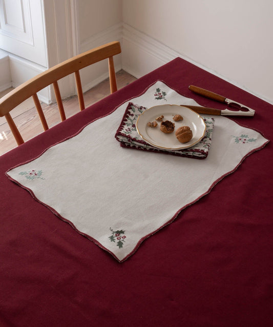 Avery Row | Cotton Place Mats | Set of 2 | Berry Ribbons Christmas Avery Row Wholesale 