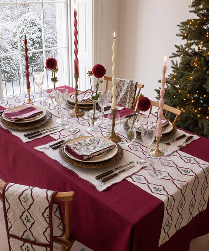 Avery Row | Cotton Place Mats | Set of 2 | Berry Ribbons Christmas Avery Row Wholesale 