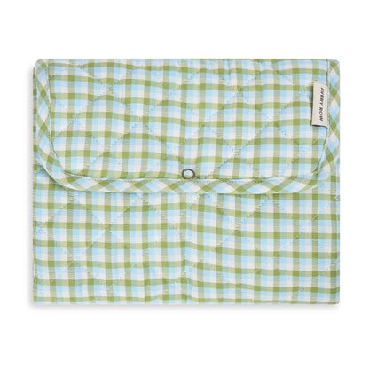 Avery Row | Cotton Travel Baby Changing Mat | Greenhouse Gingham Changing Bags & Travel Changing Mats Avery Row Wholesale 