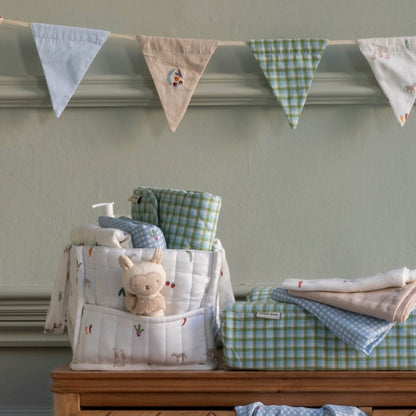 Avery Row | Cotton Travel Baby Changing Mat | Greenhouse Gingham Changing Bags & Travel Changing Mats Avery Row Wholesale 