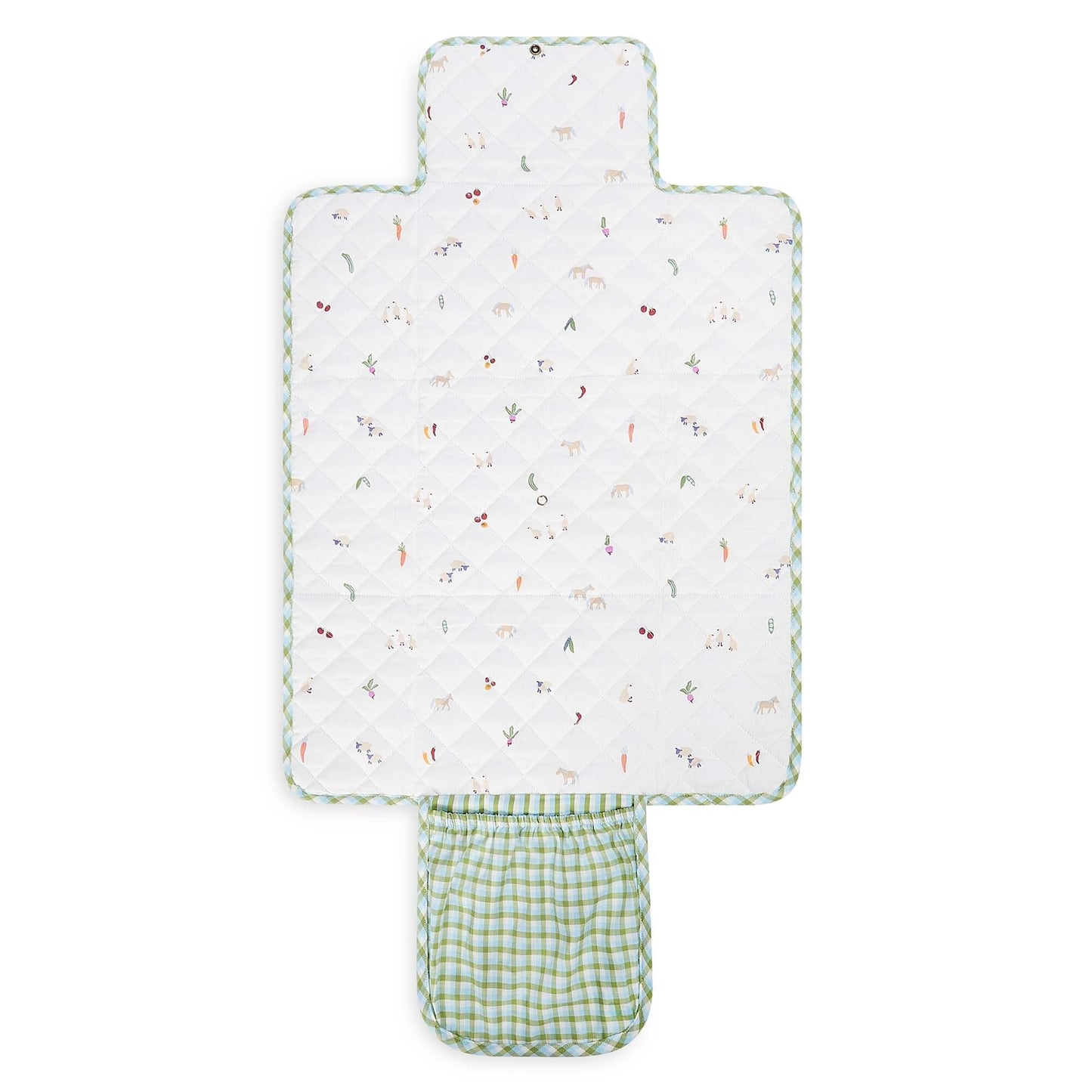 Avery Row | Cotton Travel Baby Changing Mat | Greenhouse Gingham Changing Bags & Travel Changing Mats Avery Row Wholesale 