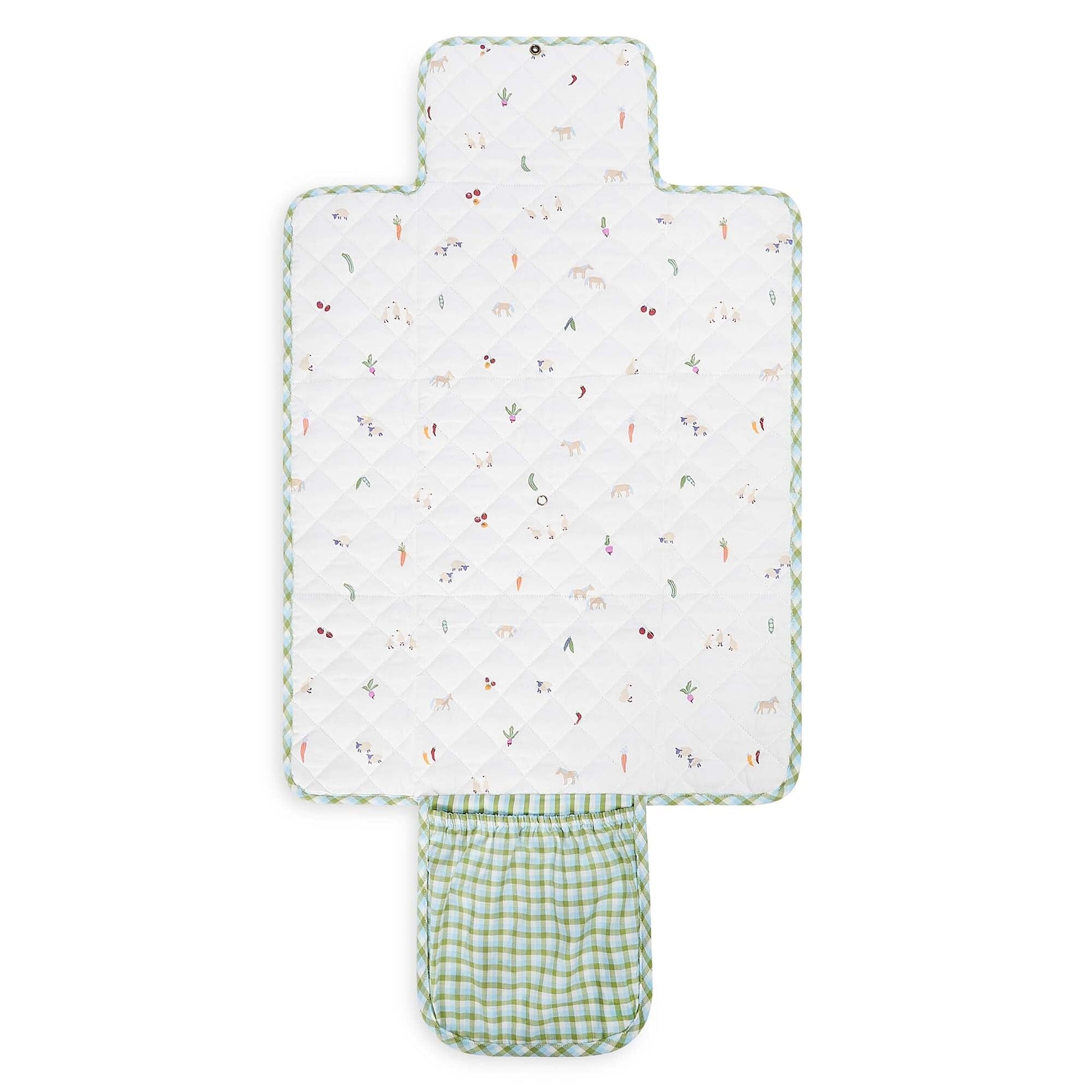 Avery Row | Cotton Travel Baby Changing Mat | Greenhouse Gingham Changing Bags & Travel Changing Mats Avery Row Wholesale 