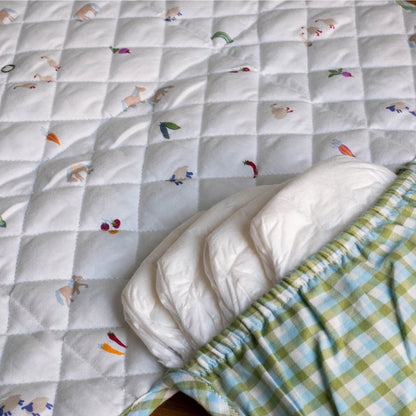 Avery Row | Cotton Travel Baby Changing Mat | Greenhouse Gingham Changing Bags & Travel Changing Mats Avery Row Wholesale 