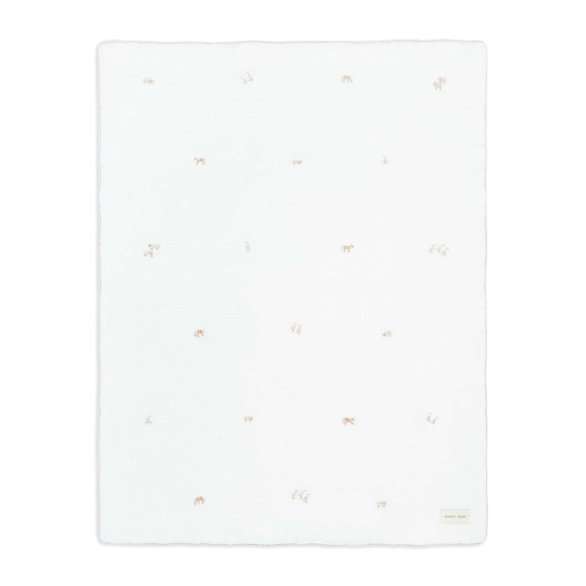 Avery Row | Embroidered Muslin Blanket | Little Farm Blankets Avery Row Wholesale 