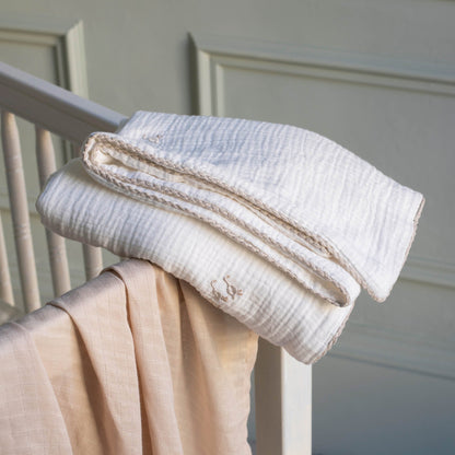 Avery Row | Embroidered Muslin Blanket | Little Farm Blankets Avery Row Wholesale 