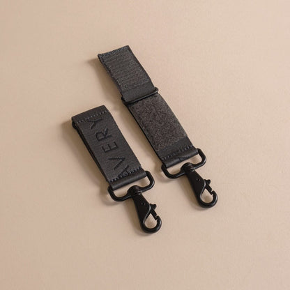 Avery Row | Logo Pram Bag Clips | Soft Black Changing Bags & Travel Changing Mats Avery Row Wholesale 