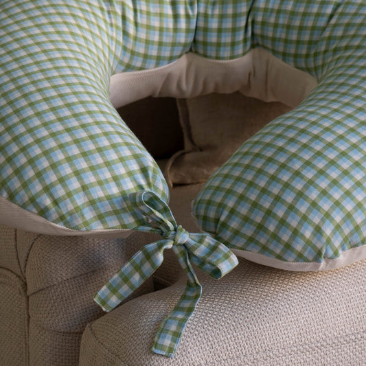 Avery Row | Nursing Pillow Cover | Greenhouse Gingham Parent Accessories Avery Row Wholesale 