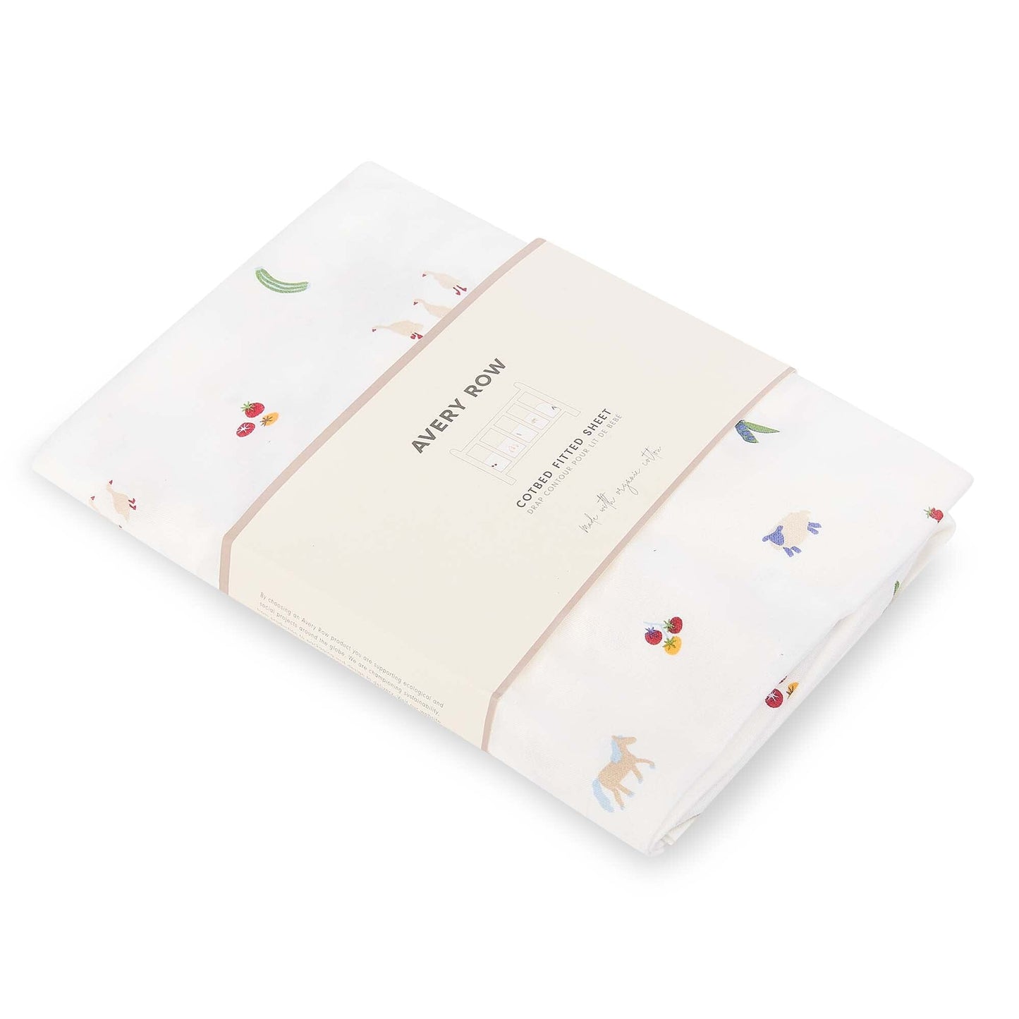 Avery Row | Organic Cotbed Fitted Sheet | Little Farm Bedding Avery Row Wholesale 